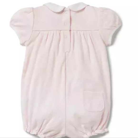 Janie and Jack Baby Heart Pointelle Collared Romper 0 to 3 month baby girl - Picture 6 of 6